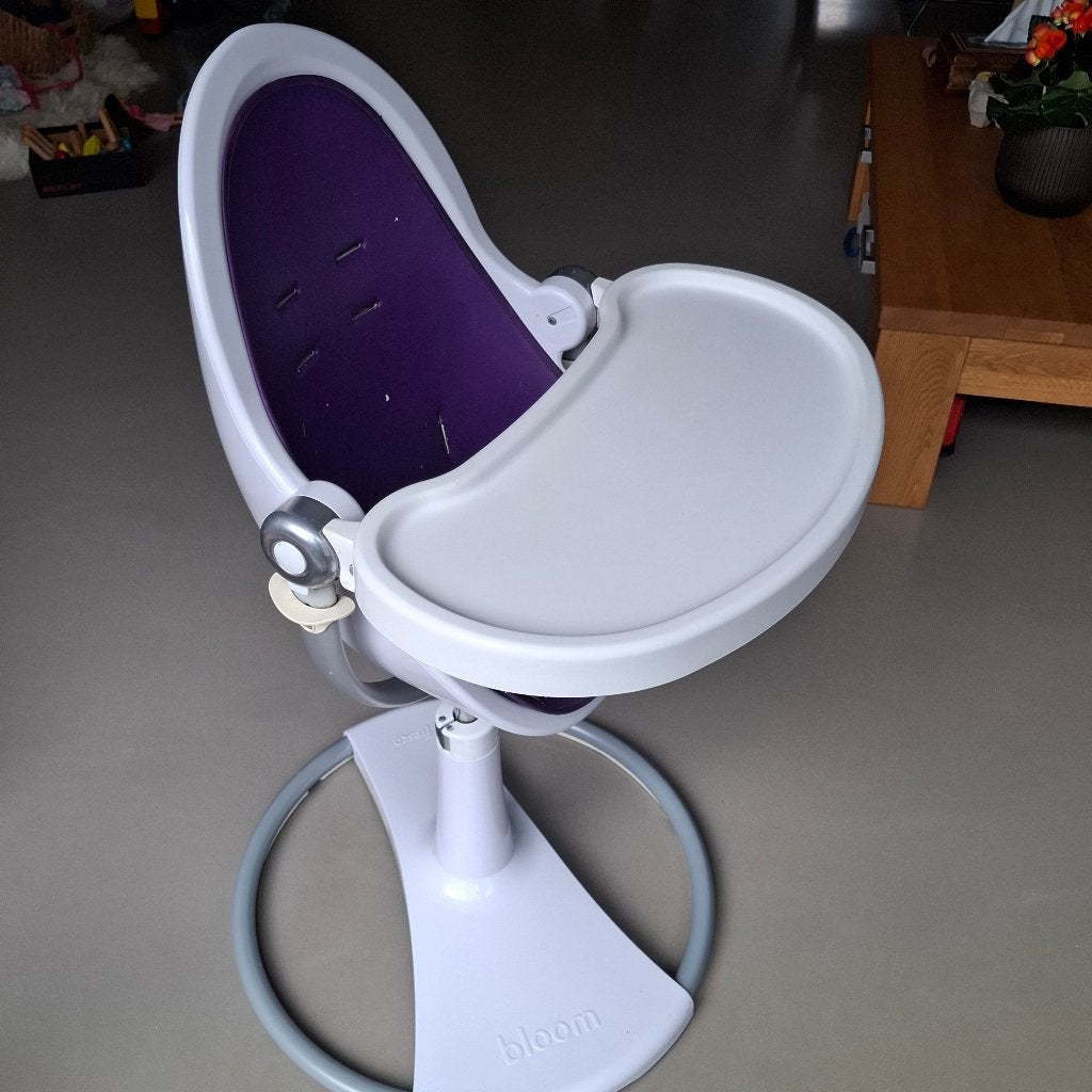 Bloom Fresco kinderstoel met paarse inlegzitting, Ophalen, Gebruikt, Meegroeistoel, Aanschuifbaar