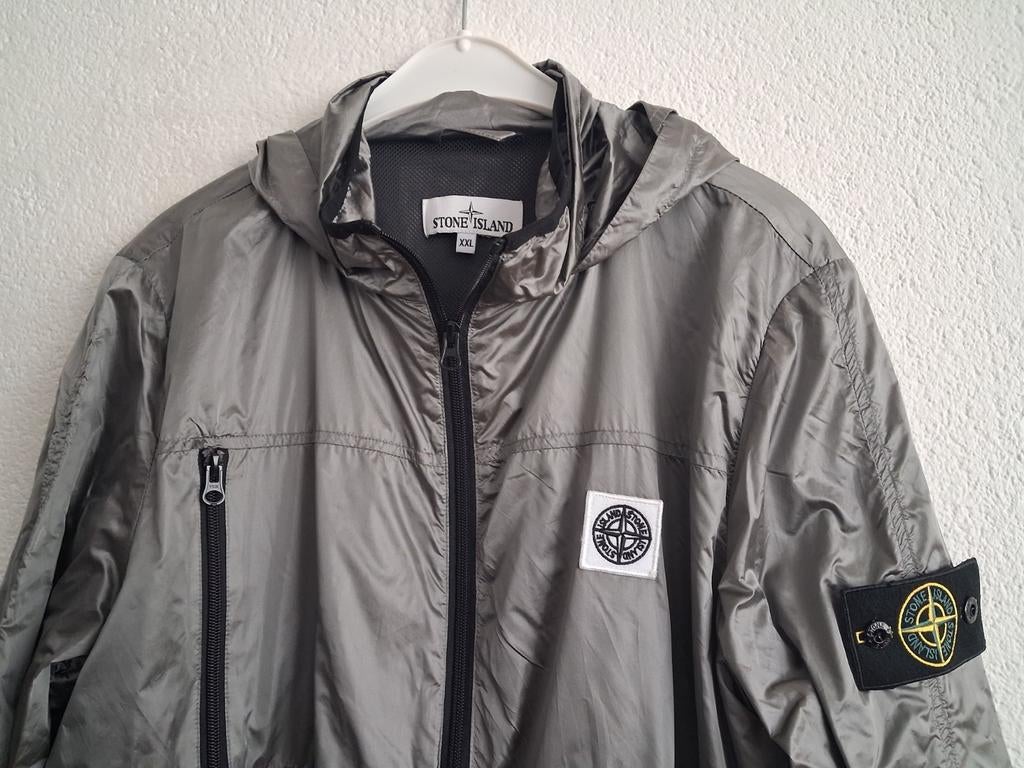 Stone Island Windbreaker Jas XXL - Zo goed als nieuw, Maat 56/58 (XL), Ophalen of Verzenden, Grijs, Stone Island