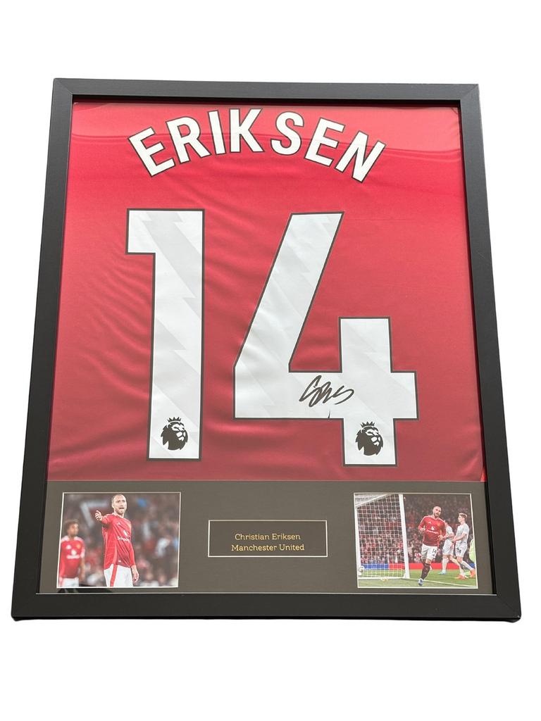 Cristian Eriksen gesigneerd Manchester United thuisshirt, Buitenlandse clubs, Shirt, Verzenden, 1695 CX, 28