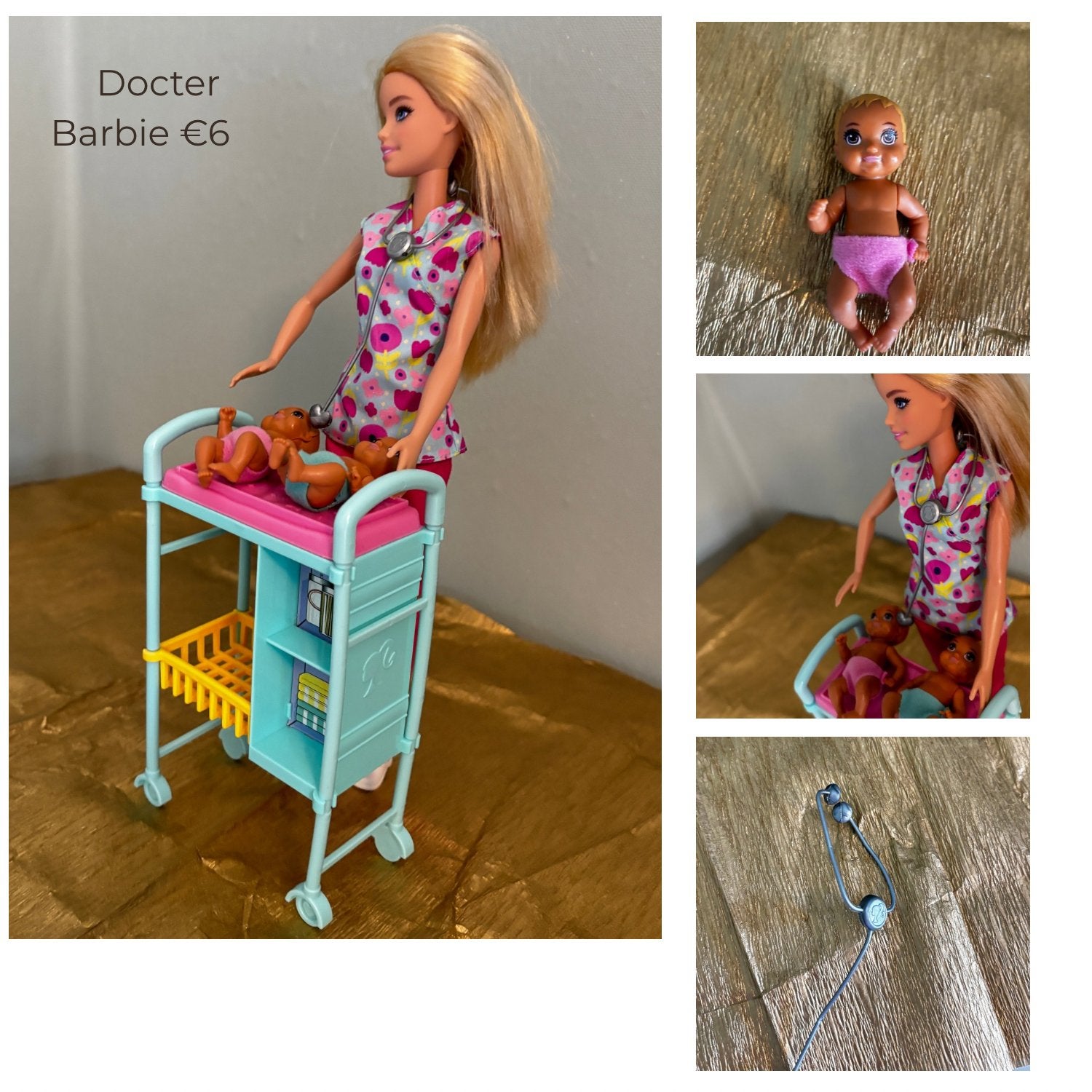 Barbie Dokter met Baby Accessoires en 2 Baby's