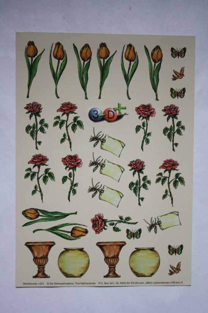 3D+ Metaal knipvellen tulpen, Ophalen of Verzenden, Nieuw, Natuur, Knipvel