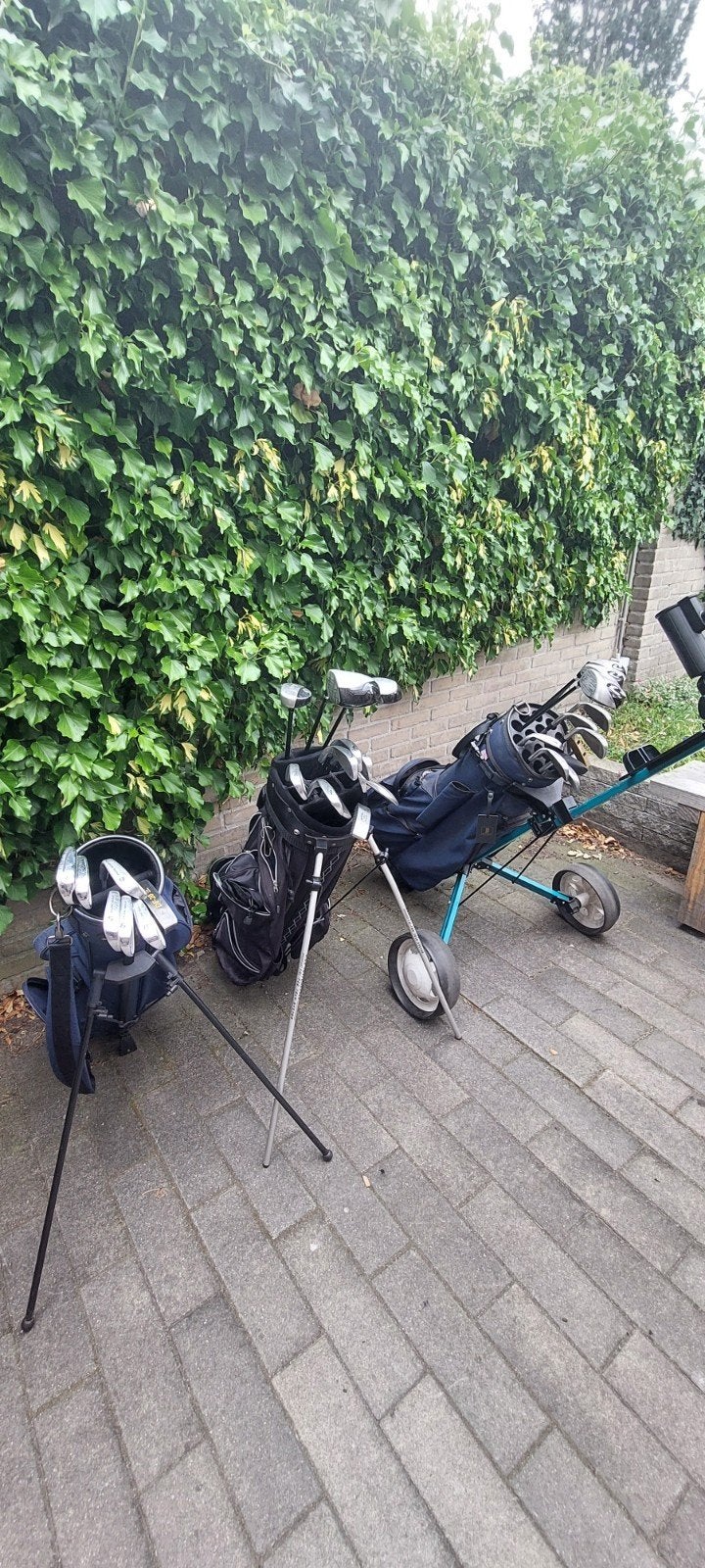 Complete golfset met tassen en trolley, Ophalen, Gebruikt, Set, Overige merken