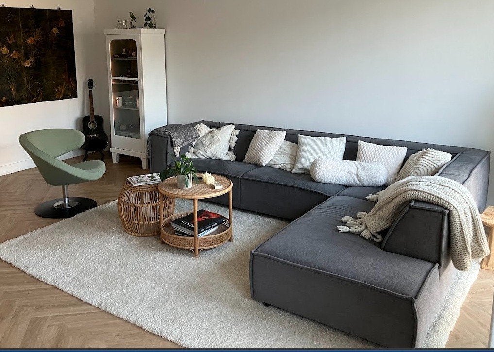 By Sidde design hoekbank, grijs, Ophalen, Gebruikt, Stof, Modern