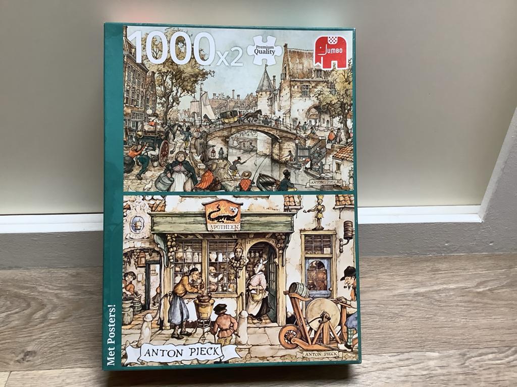 2 Anton Pieck legpuzzels van 1000 stukjes, Hobby en Vrije tijd, Denksport en Puzzels, Ophalen of Verzenden, 500 t/m 1500 stukjes