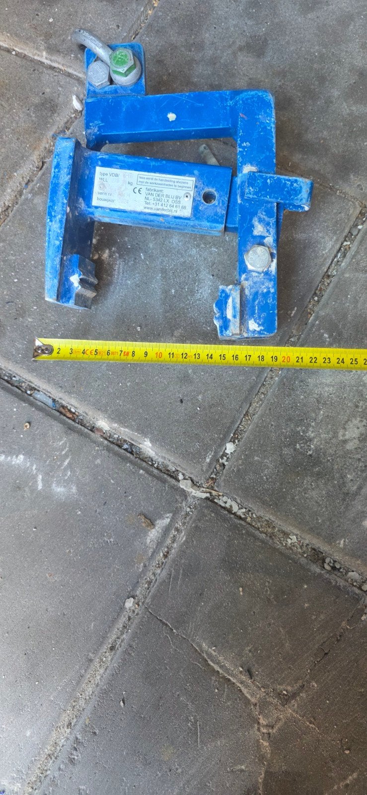 Passtukkenklem VDB/K-HB voor kalkzandsteen, Ophalen