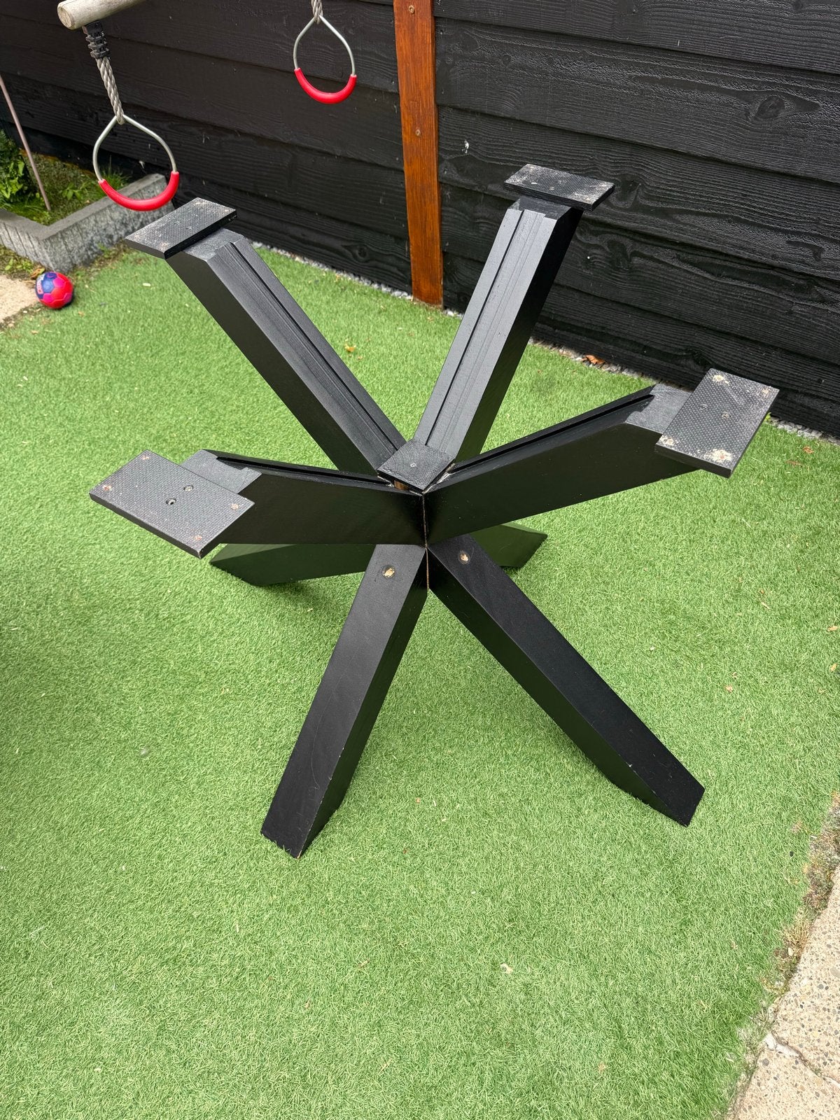 Houten kruispoot voor rechthoekig tafelblad, Ophalen, Tafelpoot, Gebruikt, 100 tot 150 cm