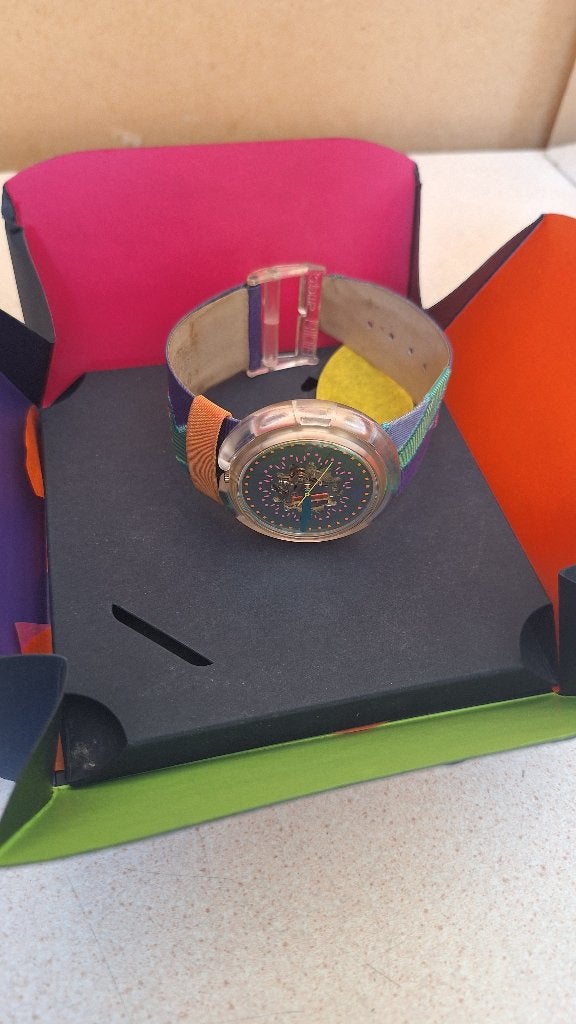 swatch POP veruchka in originele doos, Kunststof, Gebruikt, Polshorloge, Swatch