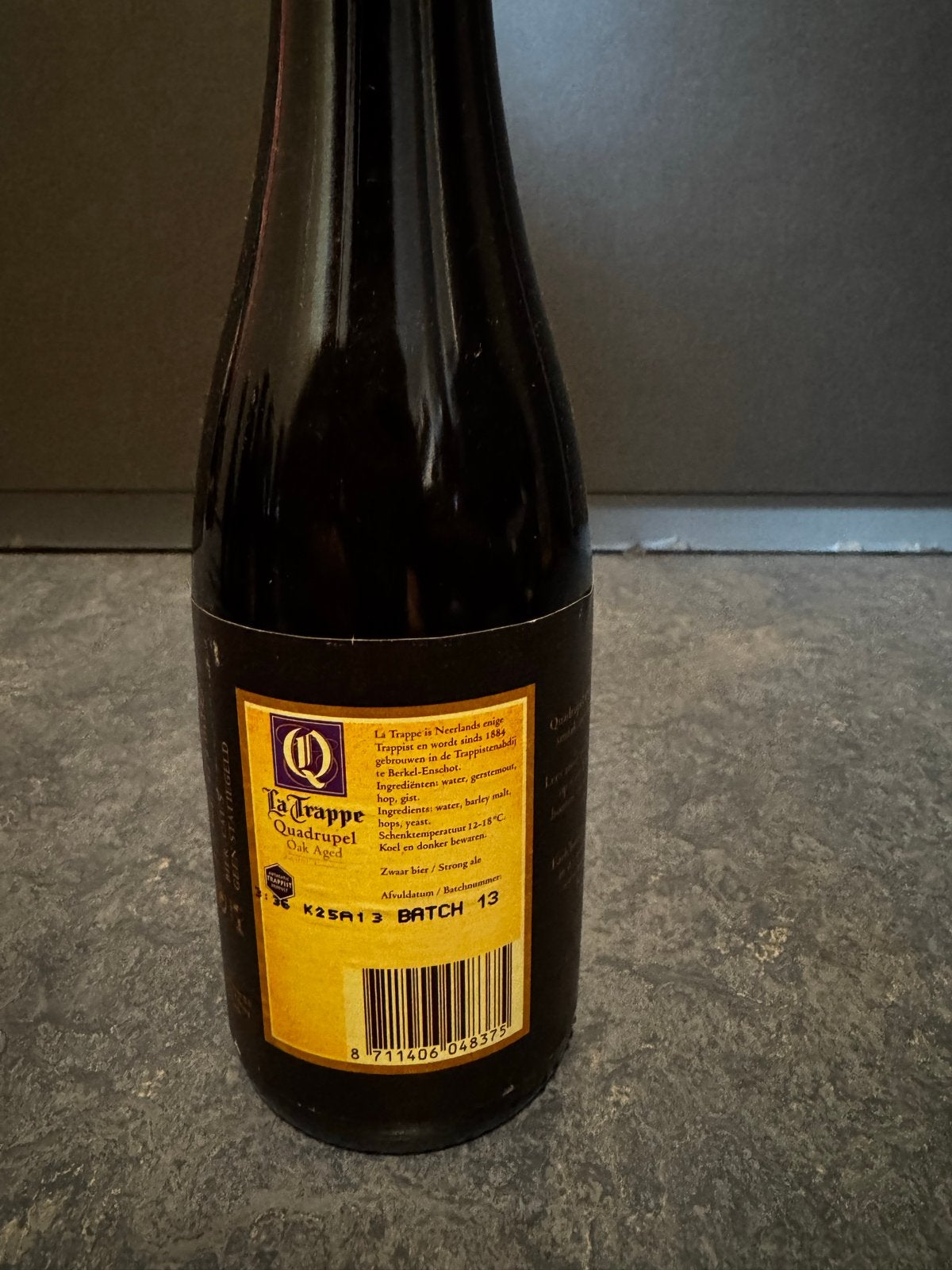 La Trappe Quadrupel Oak Aged Batch 13 - 5 Flesjes, Ophalen of Verzenden, Zo goed als nieuw, Flesje(s), La Trappe
