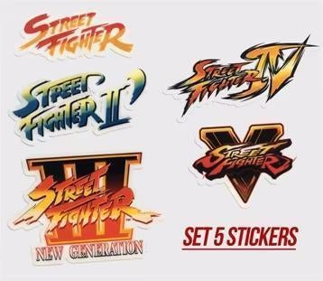 5x Street Fighter logos Arcade Bartop Vinyl Decal Sticker, Vechten, 1 speler, Nieuw, Ophalen of Verzenden