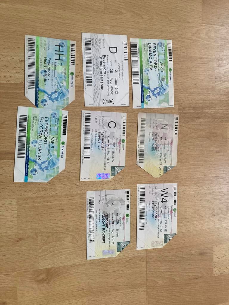 DIVERSE FEYENOORD EUROPA CUP TICKET BOX TICKETS, Ophalen of Verzenden, Zo goed als nieuw, Feyenoord, Overige typen