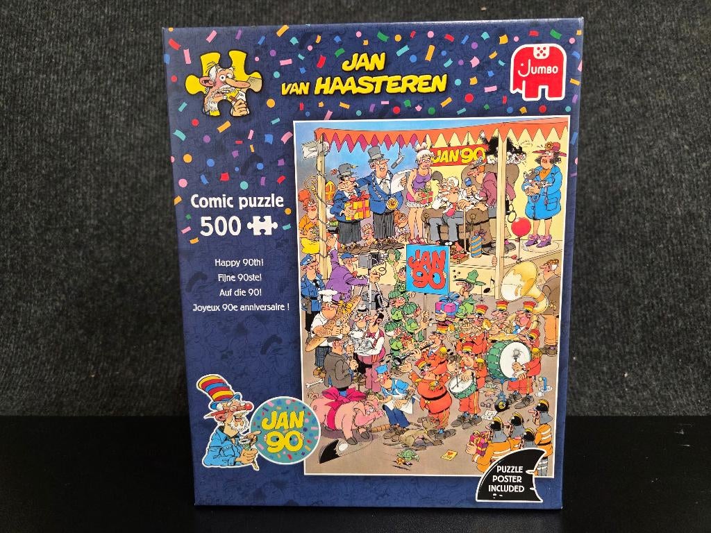 Jan van Haasteren. NIEUW!! De wet van Murphy en Fijne 90e!, Ophalen of Verzenden, 500 t/m 1500 stukjes, Nieuw, Legpuzzel