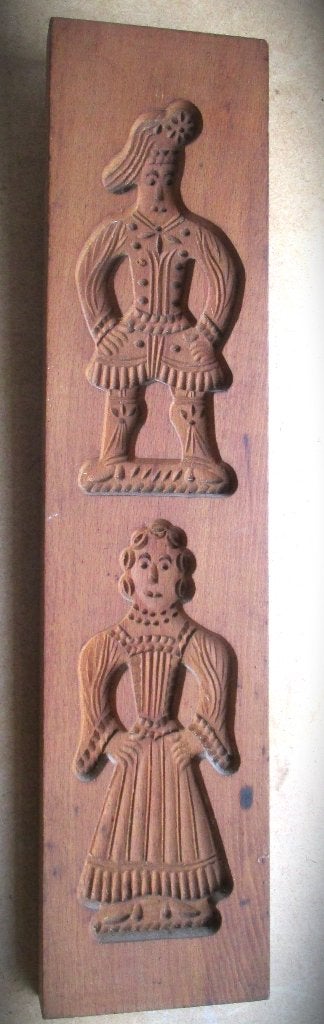 Speculaasplank~Koekplank~Man Vrouw Klederdracht, Antiek en Kunst, Ophalen of Verzenden