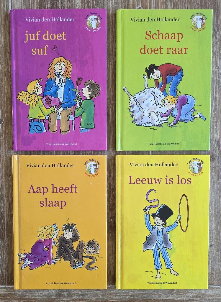 AVI leesboekjes Suus en Tim - Groep 3 en 4 - V. d. Hollander, Ophalen of Verzenden, Zo goed als nieuw, Vivian den Hollander, Fictie algemeen