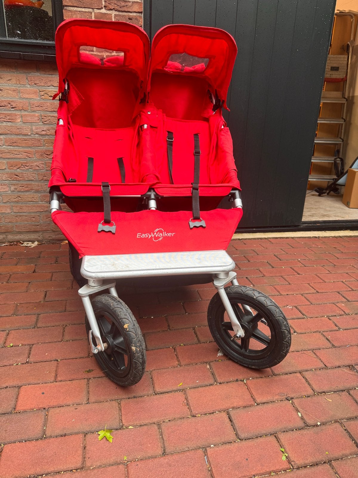 Easywalker Duo Buggy - Rode Duowagen met Luchtbanden, Gebruikt, Duowagen, Ophalen, Kinderwagen