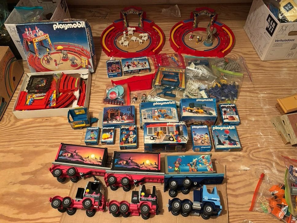 Playmobil Enorme Vintage Circus Verzameling, Gebruikt, Complete set, Overige typen, Ophalen of Verzenden