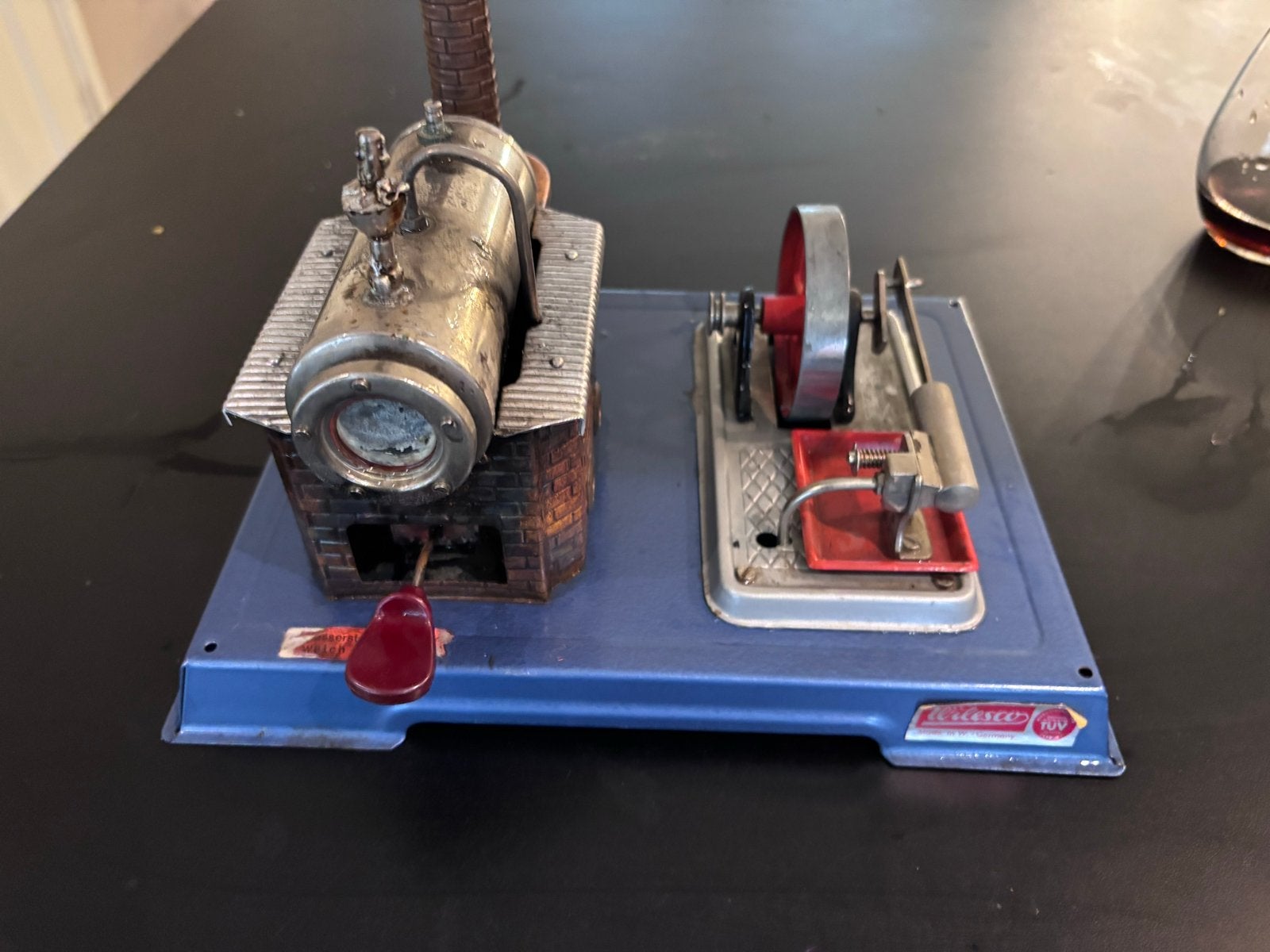 Wilesco stoommachine met boormachine, begin jaren '80, Verzamelen, Speelgoed, Gebruikt, Ophalen