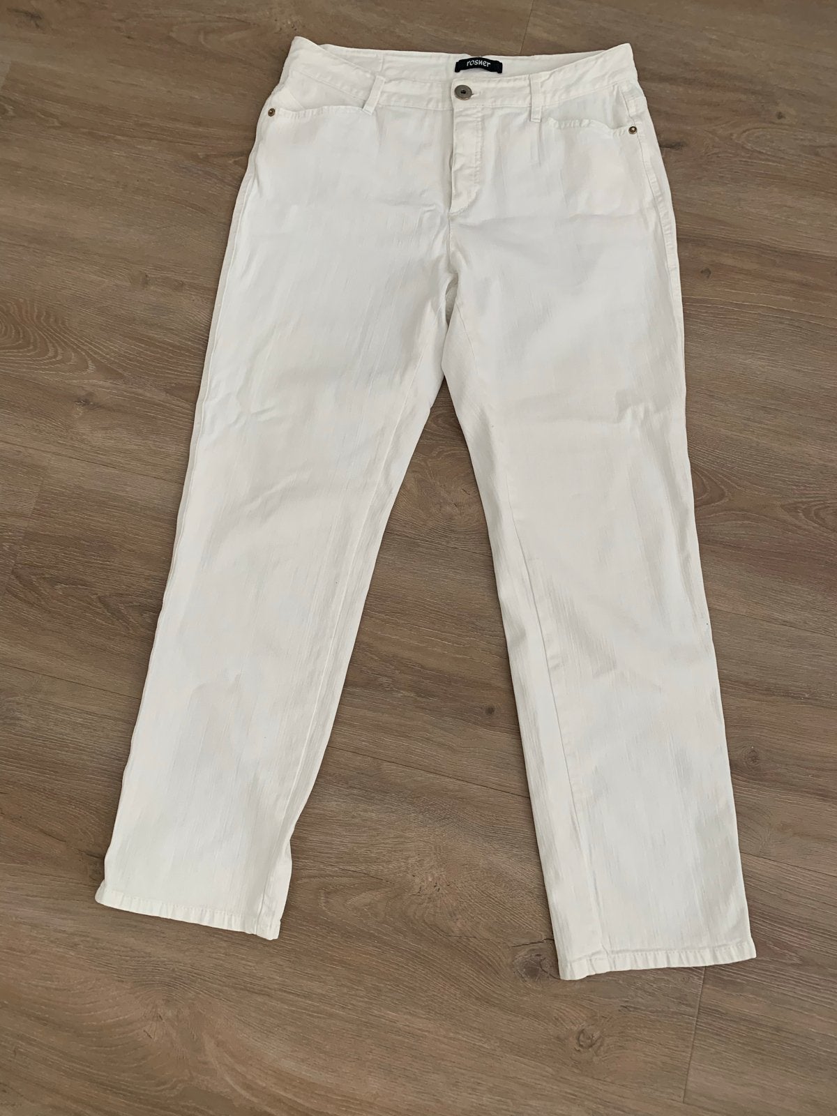 Witte Rosner Audrey 7/8 Stitch Jeans Maat 42, Wit, Maat 42/44 (L), Ophalen of Verzenden, Zo goed als nieuw