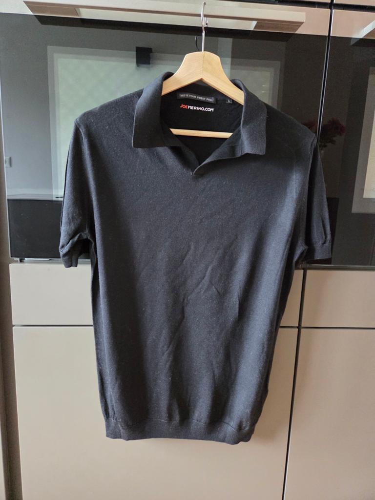 Joe Merino Riva polo - Zwart - Nieuw, Kleding | Heren, Polo's, Maat 52/54 (L), Joe Merino, Zwart, Nieuw