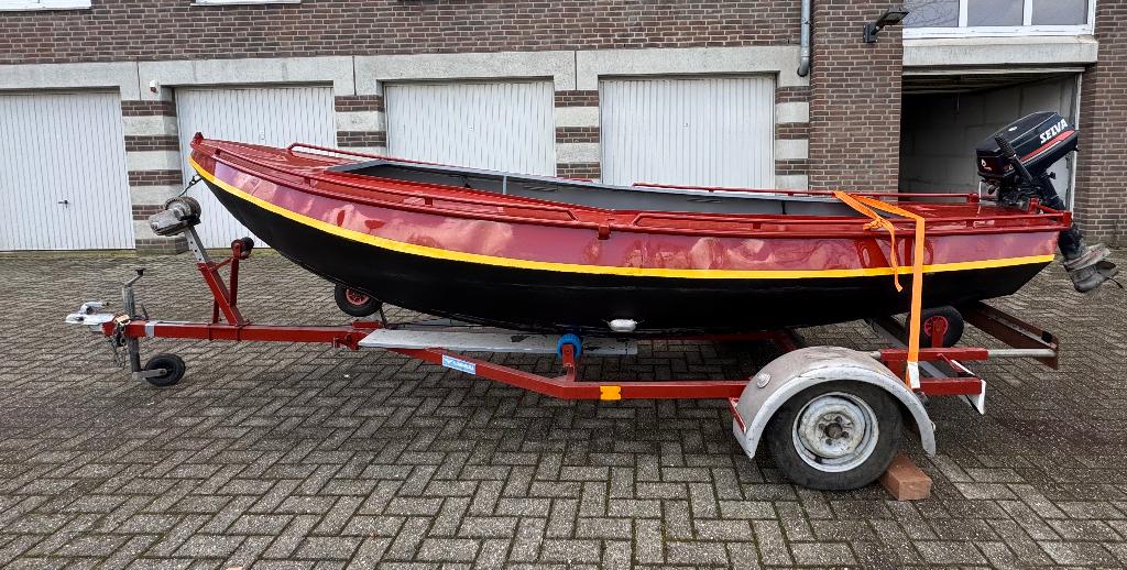 Stalen Sloep, Watersport en Boten, Sloepen, Staal, Trailer, Ophalen, Overige merken