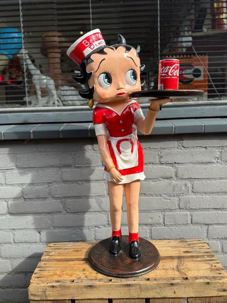 Betty Boop Beeld - Serveester met Coca-Cola dienblad, Ophalen, Zo goed als nieuw, Mens