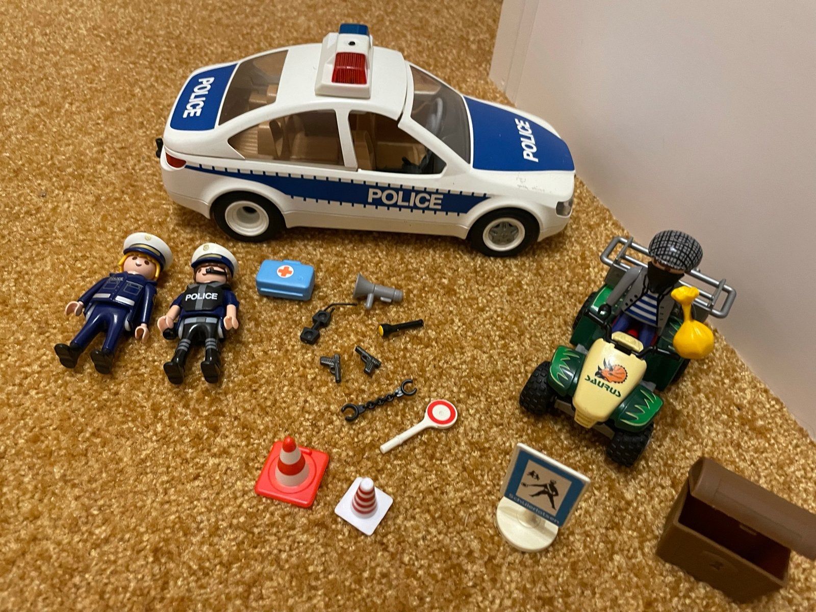 Playmobil Politie Set met Auto, Figuren en Quad, Verzenden, Gebruikt, Jongen of Meisje
