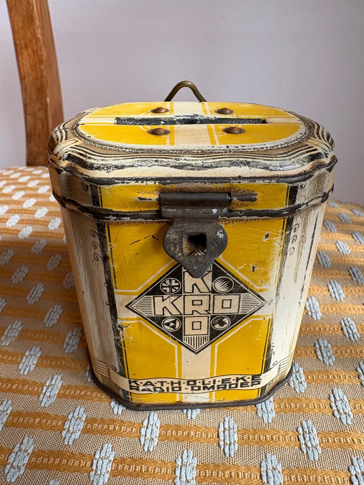 Oud KRO missiebusje - Vintage spaarpot, Ophalen of Verzenden, Gebruikt