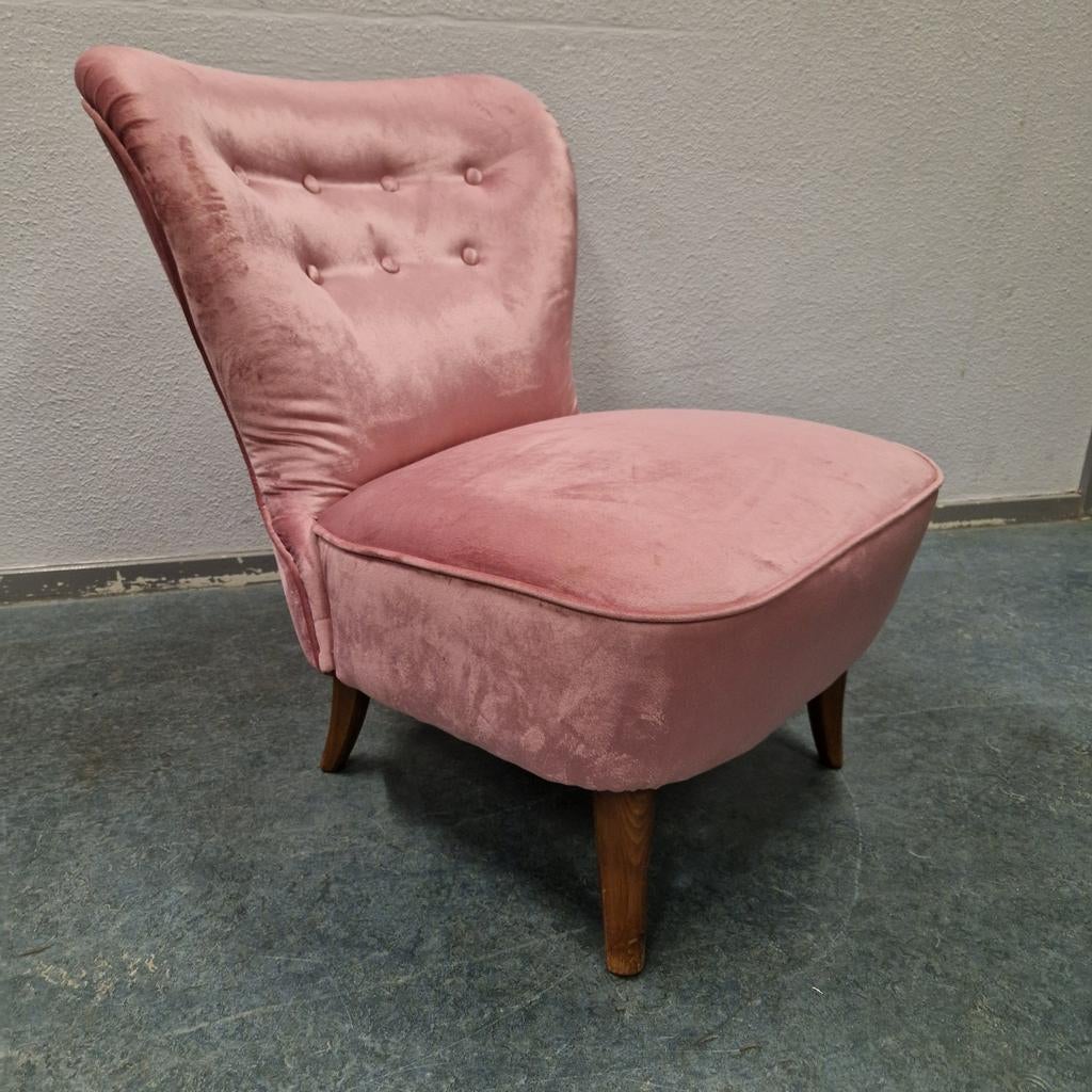 Artifort fauteuil cocktail fauteuil roze fauteuil Theo Ruth, Kolibrivintagehal@gmail.com, Gebruikt, Aaldertgeertsstraat 43 Olst
