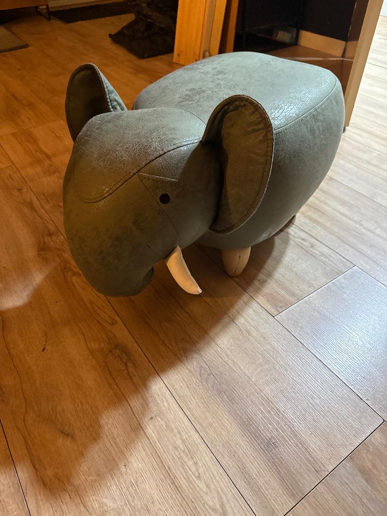 Poef olifant, Huis en Inrichting, Ophalen, Gebruikt, Hout