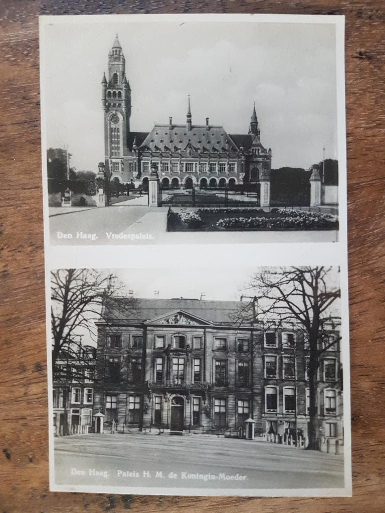 Ansichtkaart Den Haag Vredespaleis ... Dieltjens Hoogstraten, Verzamelen, Ophalen of Verzenden, 1940 tot 1960, Ongelopen, Zuid-Holland