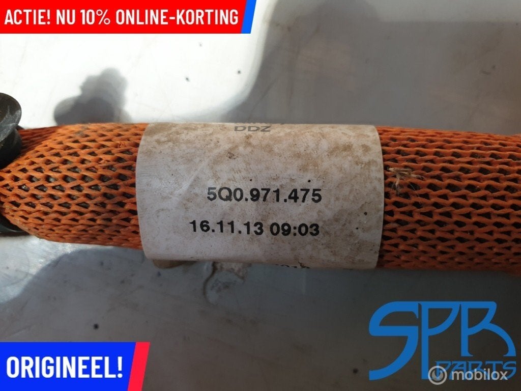 A3 ETRON Golf GTE HOOGVOLTKABEL HOOGVOLTVERWARMING 5Q0971475, Auto-onderdelen, Gebruikt, Volkswagen, Ophalen of Verzenden, Volkswagen