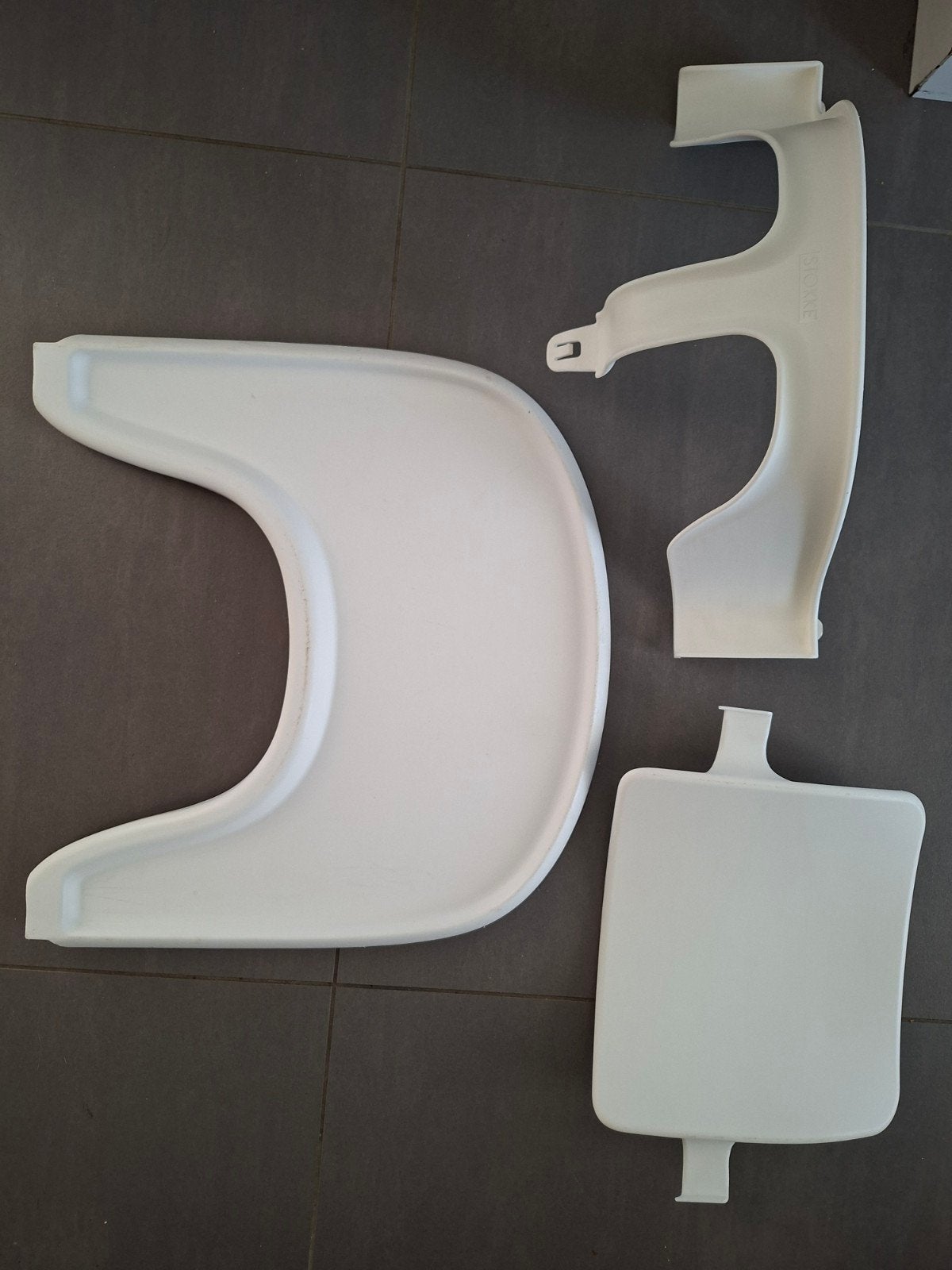 Stokke babyset + dienblad wit, Kinderen en Baby's, Kinderstoelen, Ophalen, Gebruikt, Meegroeistoel, Afneembaar eetblad