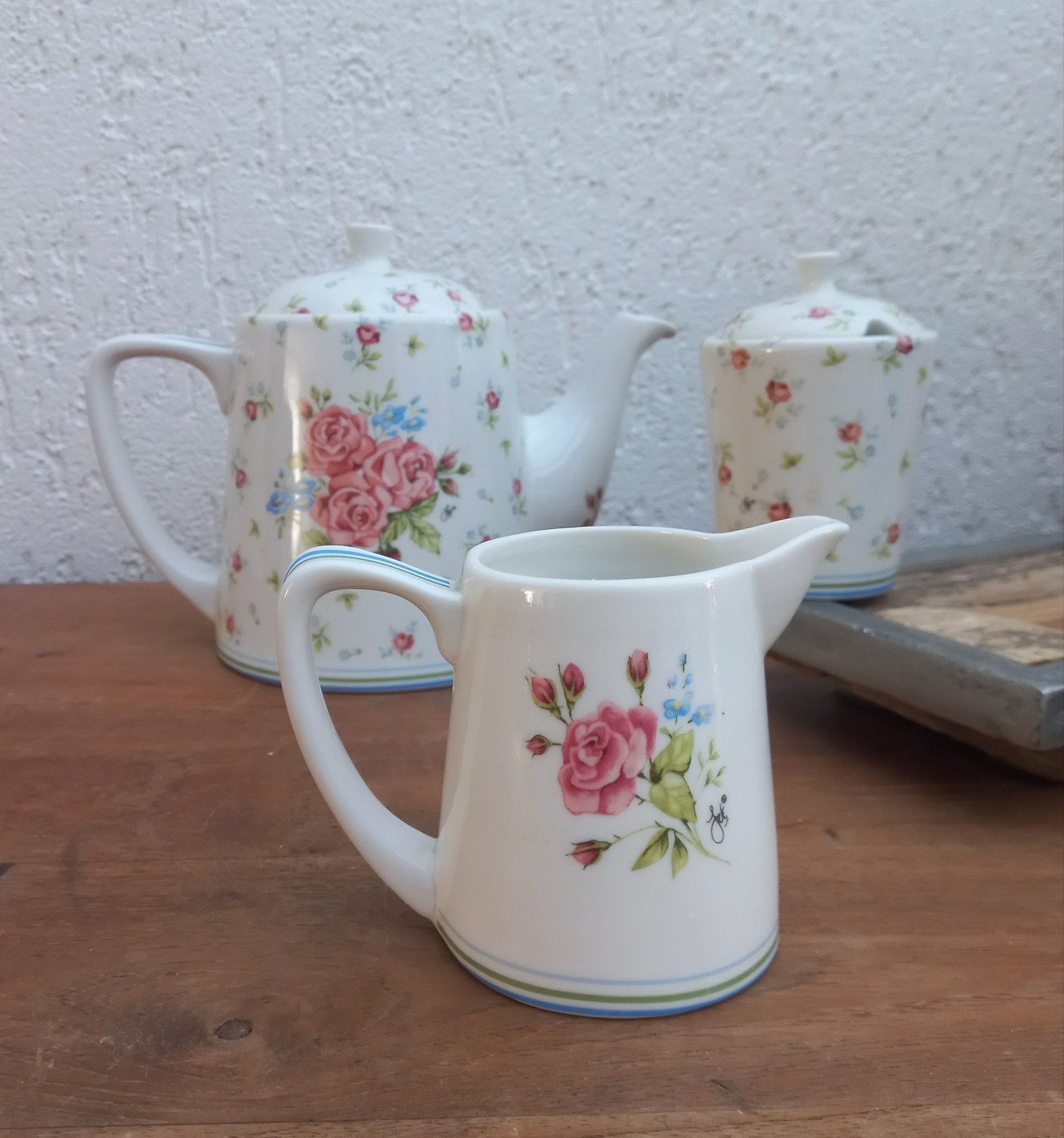 Fraaie theepot. Kannetje. Suikerpot. Jet ter Steege, Huis en Inrichting, Keuken | Servies, Ophalen of Verzenden, Gebruikt