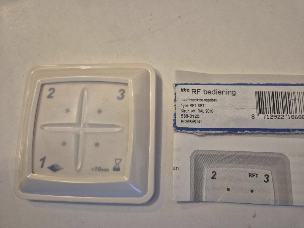 Itho Daalderop Draadloze regelset wit, Doe-het-zelf en Verbouw, Ventilatie en Afzuiging, Ophalen of Verzenden, Nieuw, Ventilator en Afzuiger