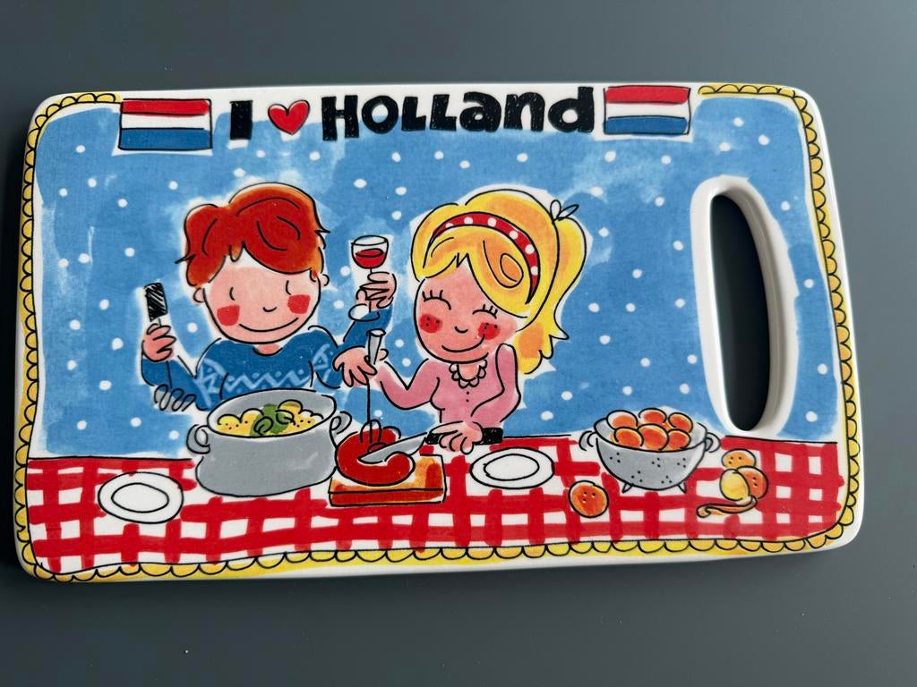 Blond Amsterdam hapjesplank 'I love Holland', Blond Amsterdam, Snij-/serveerplank, Ophalen of Verzenden, Zo goed als nieuw