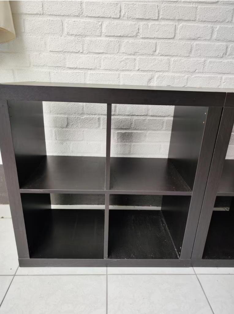 Kallax expedit 4 vaks open kast vakkenkast 2x2 zwart Ikea, Huis en Inrichting, Kasten | Ladekasten, Ophalen, Gebruikt, 50 tot 100 cm
