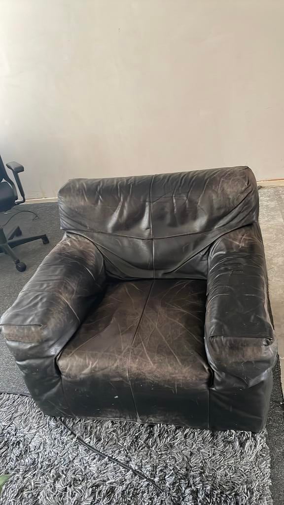 Lederen Design Stoel - Sitnow van Gerard van den Berg, Ophalen, Gebruikt, Eenpersoons, 75 tot 100 cm