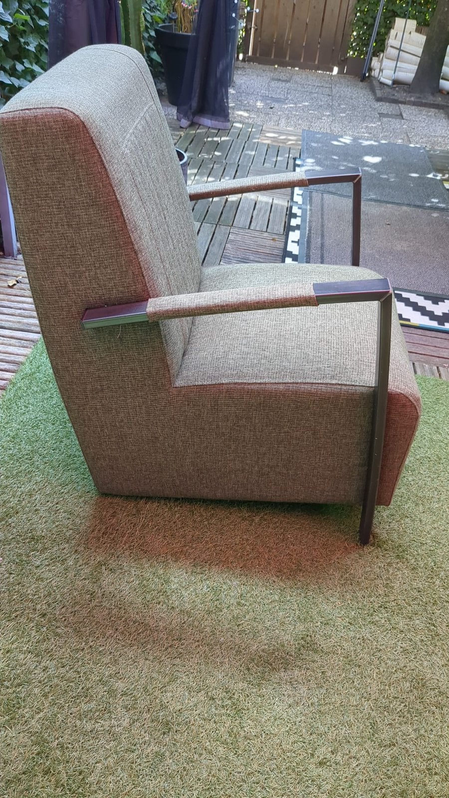 Twee donkergroene fauteuils (Pronto wonen), Huis en Inrichting, Fauteuils, Ophalen, Zo goed als nieuw, 75 tot 100 cm, 50 tot 75 cm