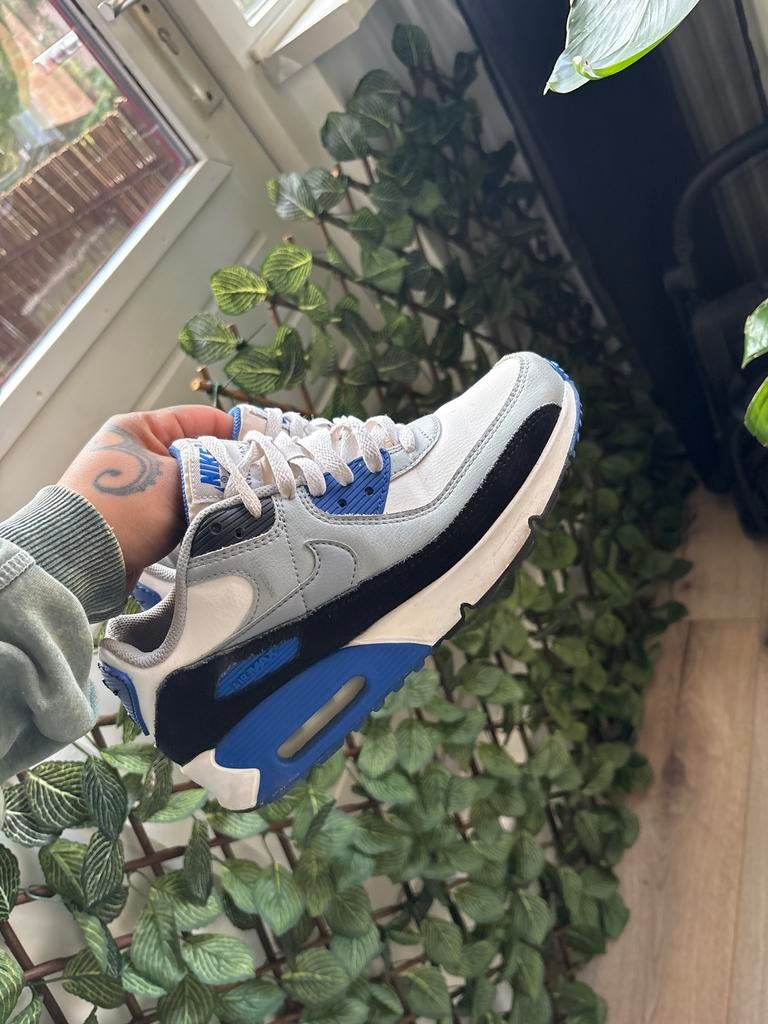 Nike Air Max 90 - Blauw/Wit/Zwart Sneakers, Ophalen, Gedragen, Blauw, Sneakers of Gympen