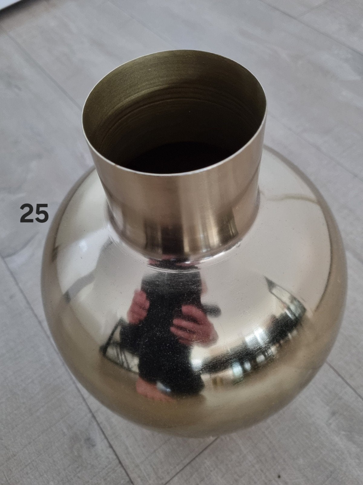 goud kleurige vaas metaal, Ophalen of Verzenden, Goud, Metaal