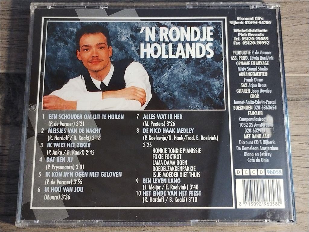 Edwin Roelvink ‎– \'n Rondje Hollands, Ophalen of Verzenden, Zo goed als nieuw, Levenslied of Smartlap