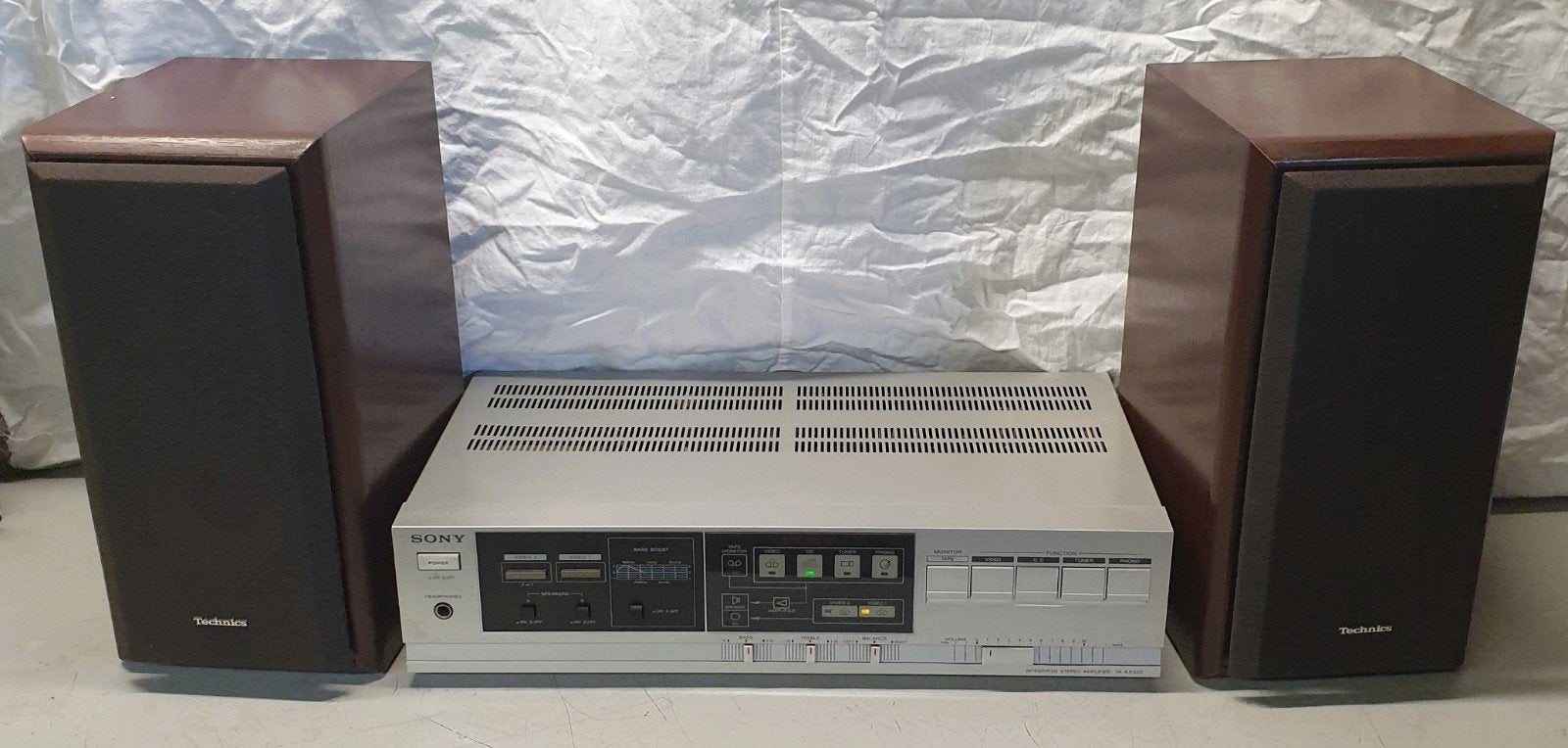 Sony vintage versterker ta-ax320 + technics speakers sbhd350, Ophalen of Verzenden