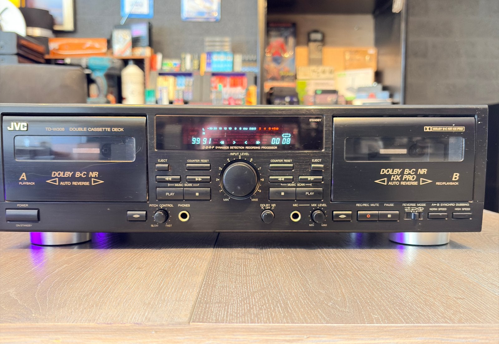 JVC TD-W308 | dubbel cassettedeck | geserviced | GARANTIE, JVC, Ophalen of Verzenden, JVC, Info@ricks-audio.com