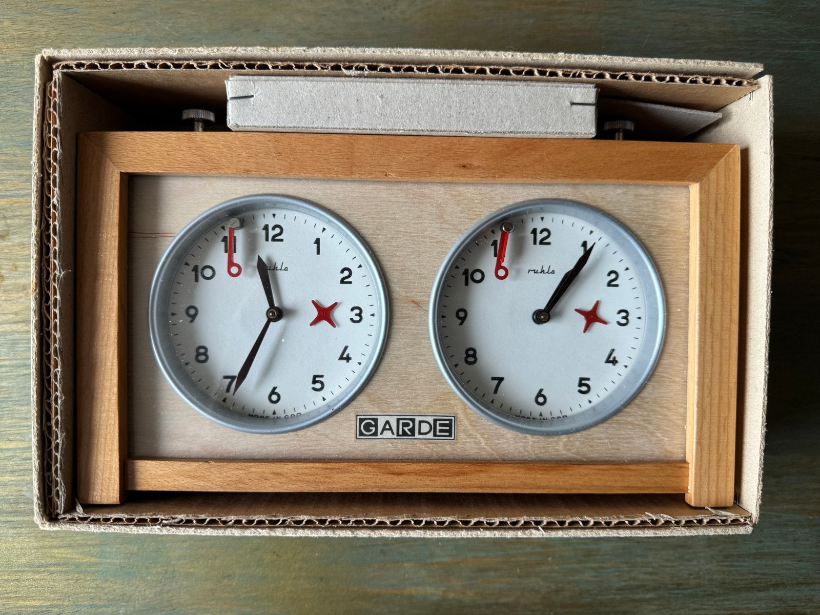 Vintage Garde schaakklok - Mechanisch, Ophalen of Verzenden