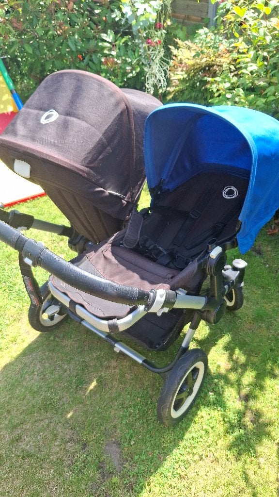 Bugaboo donkey duo kinderwagen., Kinderen en Baby's, Kinderwagens en Combinaties, Ophalen, Gebruikt, Verstelbare duwstang, Bugaboo