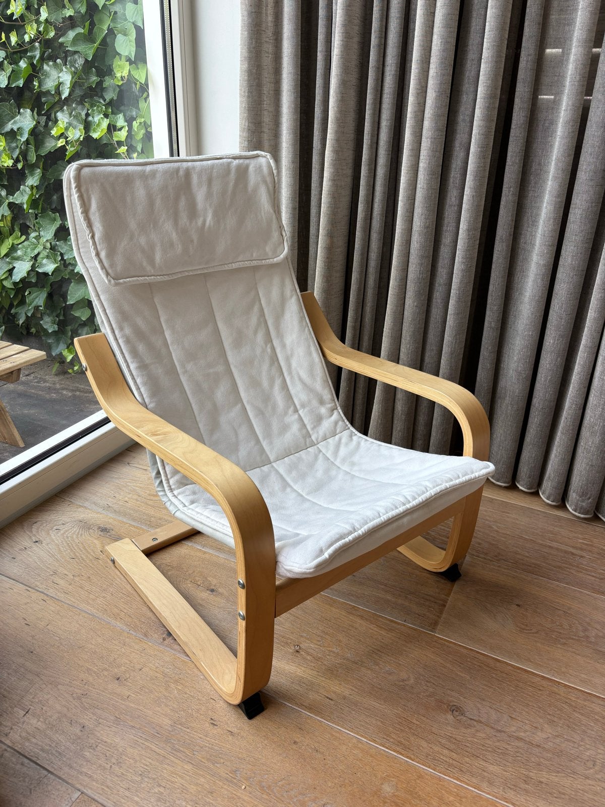 IKEA Poäng kinder fauteuil, Huis en Inrichting, Gebruikt, Wit, Ophalen of Verzenden, Eén