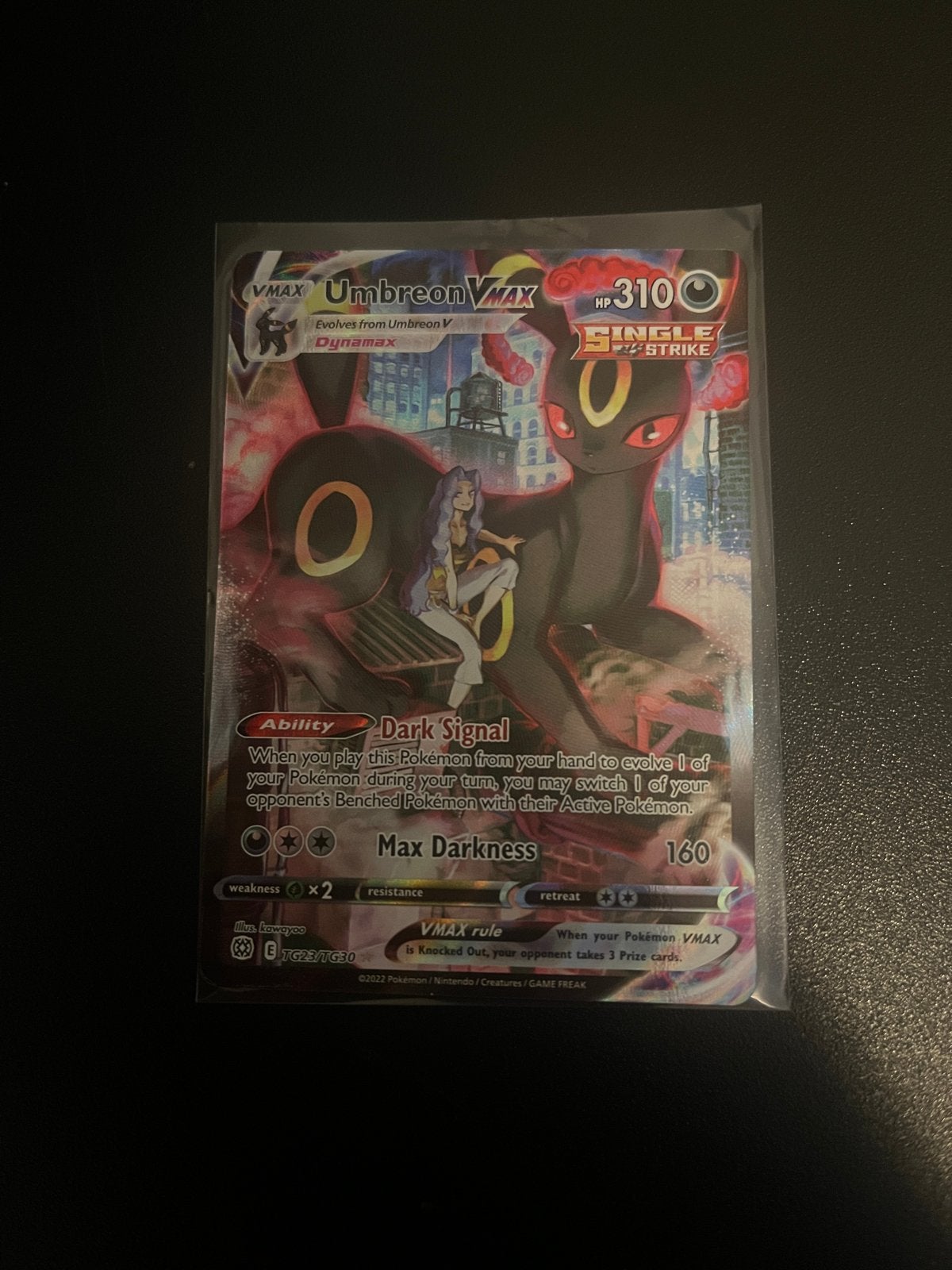 Umbreon VMAX TG23/TG30 Pokémon Kaart - Near Mint, Verzenden, Zo goed als nieuw, Losse kaart, Foil