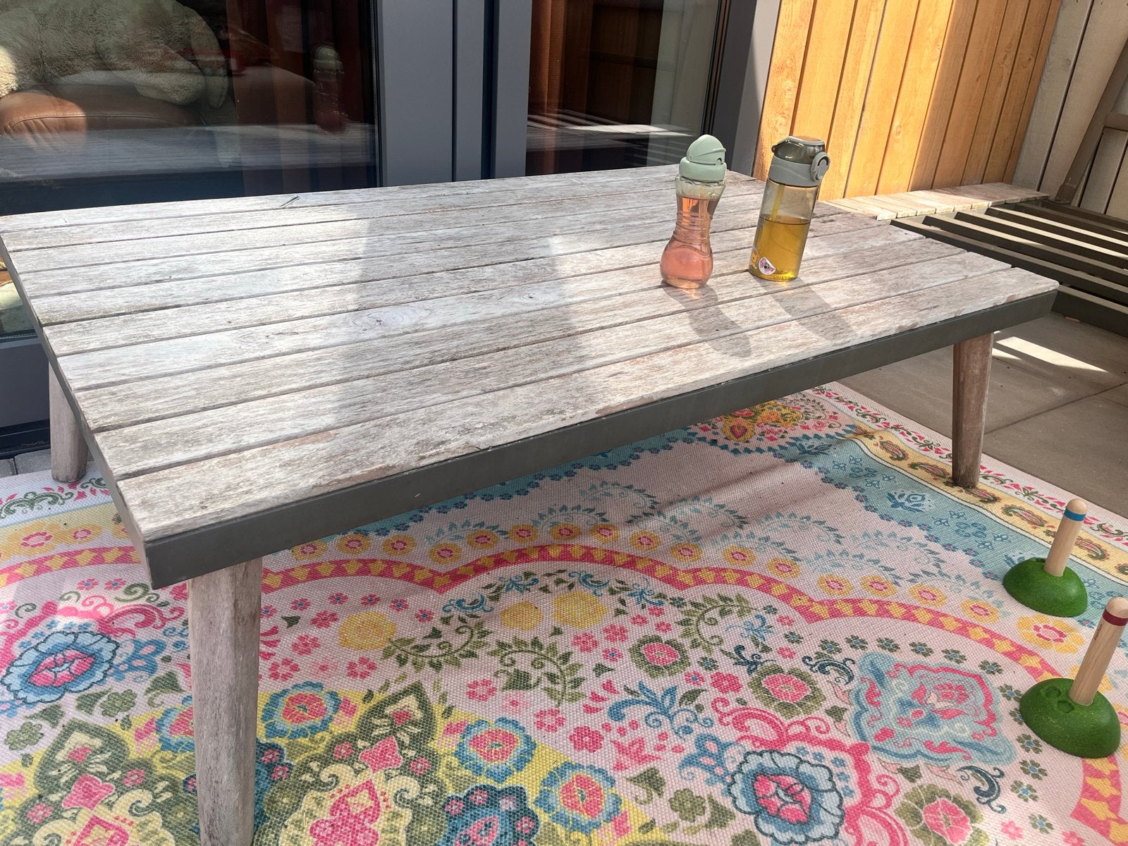 Intenso Furniture tuintafel - Hout en Metaal, Tuin en Terras, Ophalen, Gebruikt, Rechthoekig, Hout