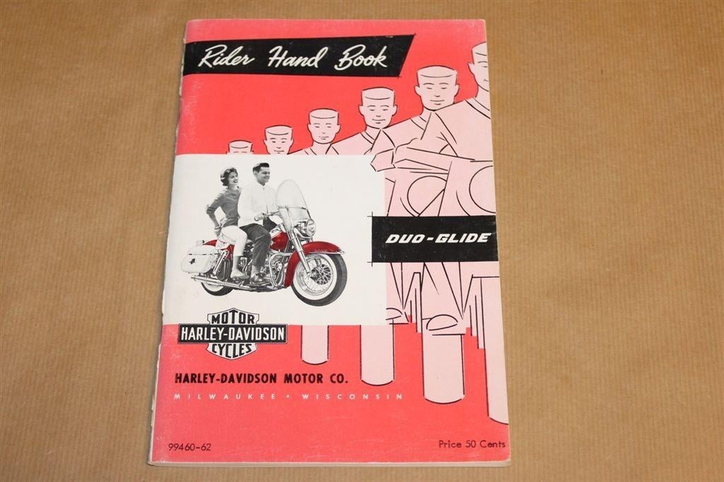 Harley Davidson - Rider Hand Book - Duo-Glide - 1962 !!, Ophalen of Verzenden, Harley-Davidson of Buell