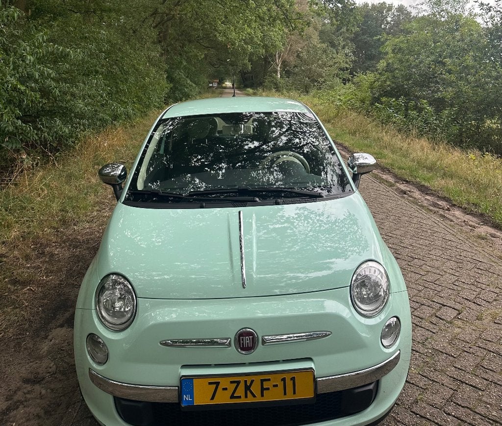 Fiat 500 0.9 Twinair C 2015 Groen, Voorwielaandrijving, Stof, 905 kg, Origineel Nederlands