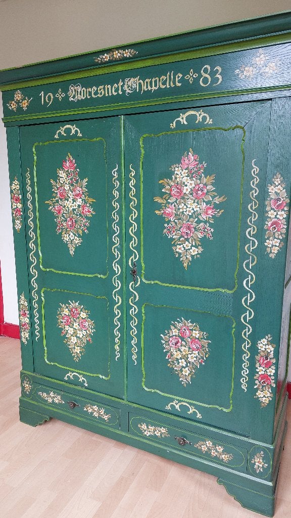 Beschilderde eikenhouten hangkast te koop, Ophalen